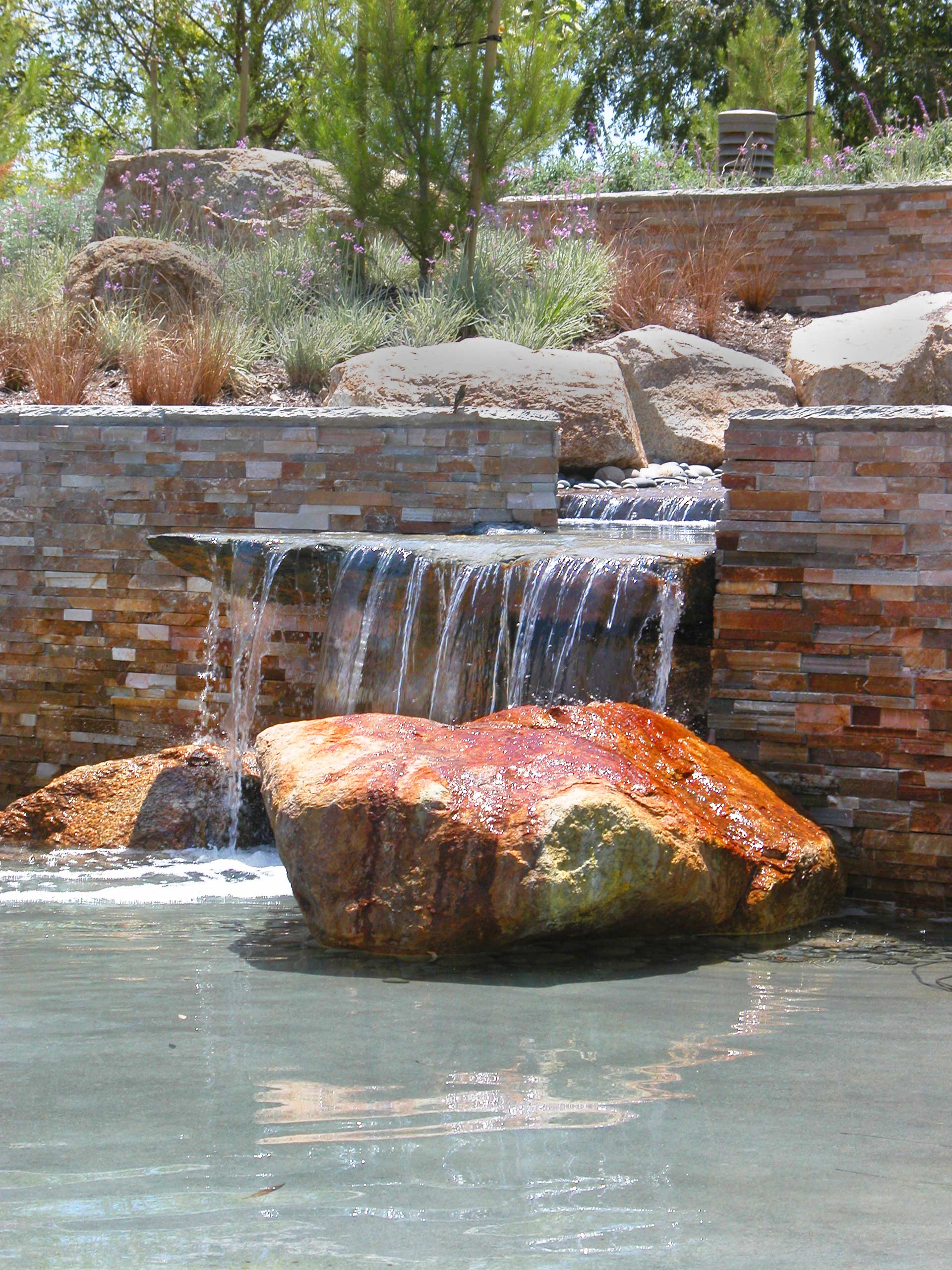 Community Development Waterfall with Rocks