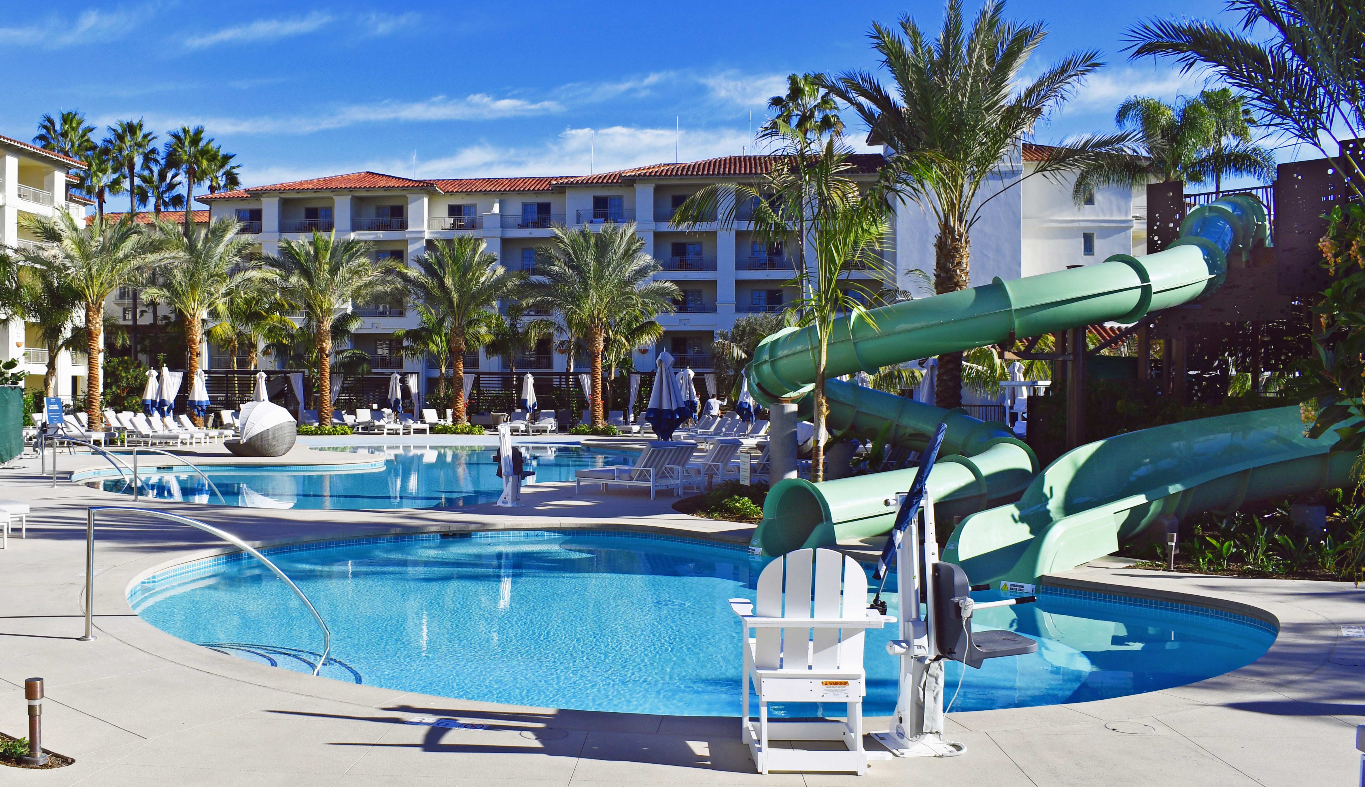 Hospitaltiy and Resort Pool with Water Slide